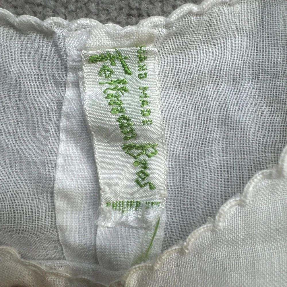 Feltman Brothers Hand Embroidered White Infant Dress Set 2 Piece‎ Heirloom Baby